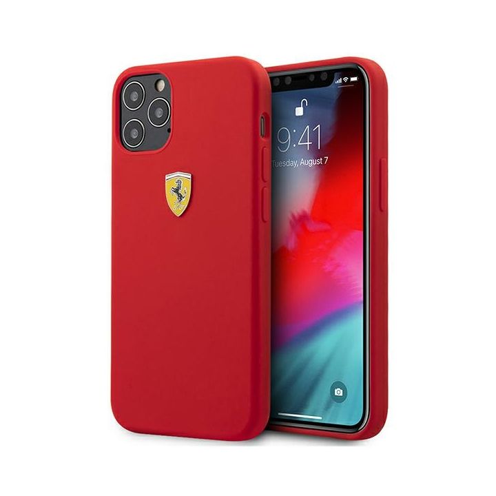 Ferrari FESSIHCP12LRE iPhone 12 Pro Max6,7" czerwony/red hardcase On Track Silicone na NearMe.pl