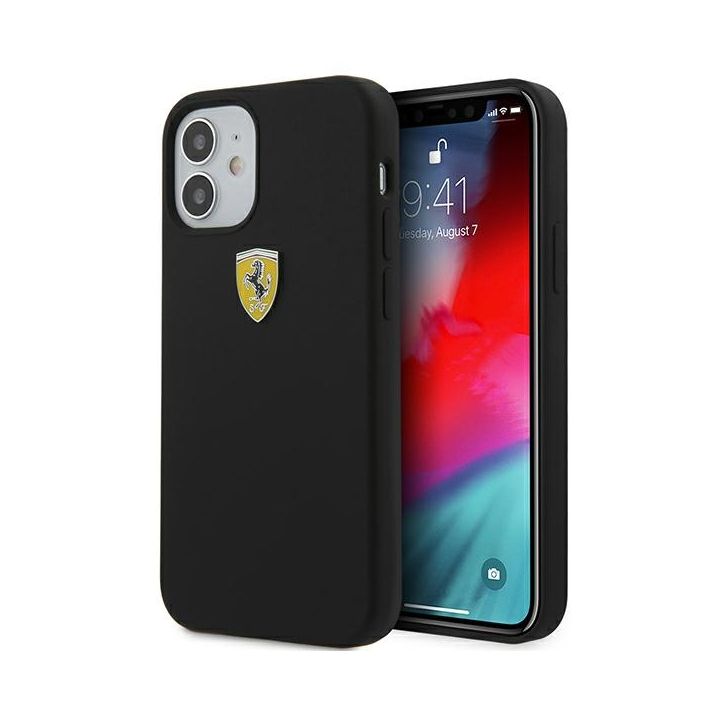 Ferrari FESSIHCP12SBK iPhone 12 mini 5,4" czarny/black hardcase On Track Silicone na NearMe.pl