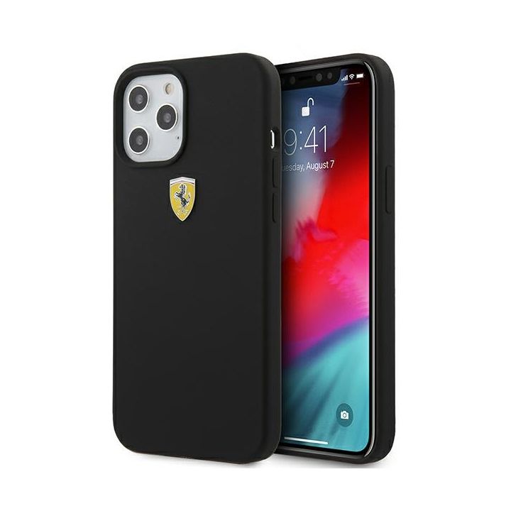 Ferrari FESSIHCP12LBK iPhone 12 Pro Max6,7" czarny/black hardcase On Track Silicone na NearMe.pl