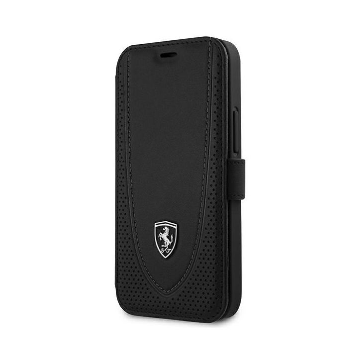 Ferrari FEOGOFLBKP12SBK iPhone 12 mini5,4" czarny/black book Off Track Perforated na NearMe.pl