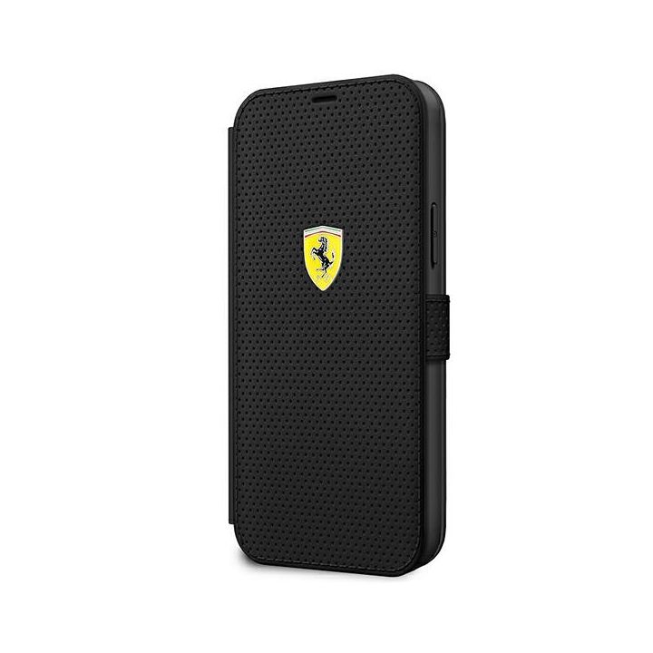 Ferrari FESPEFLBKP12LBK iPhone 12 ProMax 6,7" czarny/black book On Track Perforated na NearMe.pl
