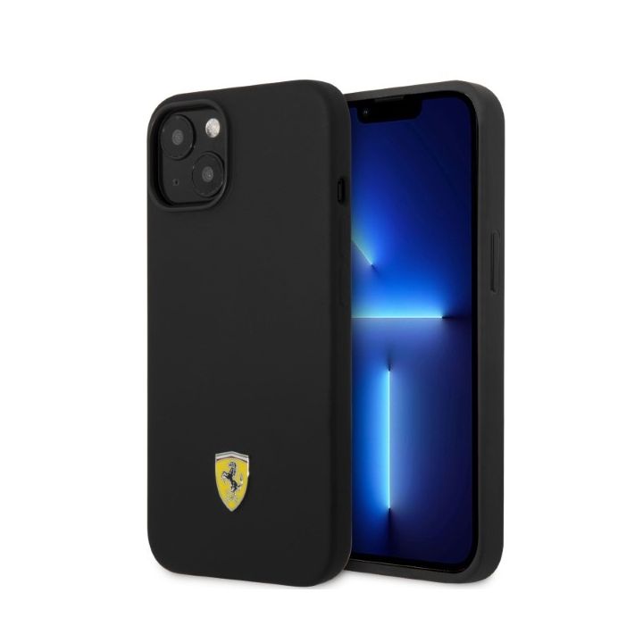 Ferrari FEHMSIP14SBK iPhone 14 / 15 / 136.1" czarny/black hardcase Silicone Metal Logo Magsafe na NearMe.pl