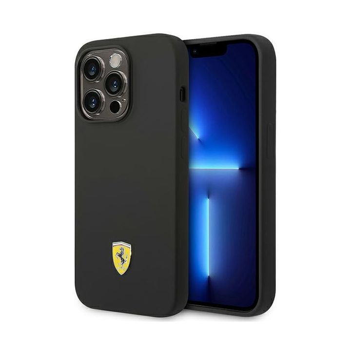 Ferrari FEHCP14LSIBBK iPhone 14 Pro 6,1" czarny/black hardcase Silicone Metal Logo na NearMe.pl