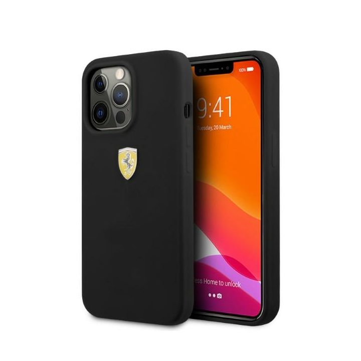 Ferrari FESSIHMP13XBK iPhone 13 Pro Max6,7" czarny/black hardcase Silicone MagSafe na NearMe.pl
