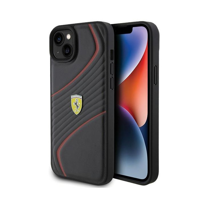 Ferrari FEHCP15MPTWK iPhone 15 Plus / 14 Plus 6.7" czarny/black hardcase Twist Metal Logo na NearMe.pl