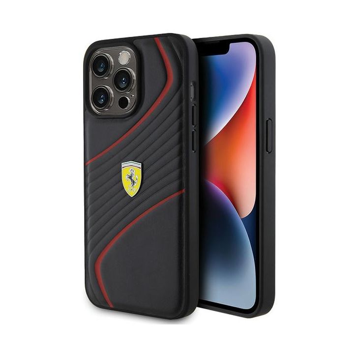 Ferrari FEHCP15XPTWK iPhone 15 Pro Max 6.7" czarny/black hardcase Twist Metal Logo na NearMe.pl