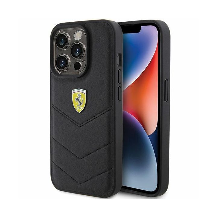 Ferrari FEHCP15LRDUK iPhone 15 Pro 6.1" czarny/black hardcase Quilted Metal Logo na NearMe.pl