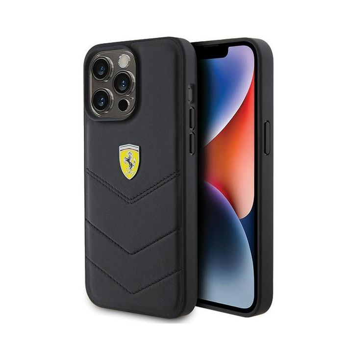 Ferrari FEHCP15XRDUK iPhone 15 Pro Max 6.7" czarny/black hardcase Quilted Metal Logo na NearMe.pl
