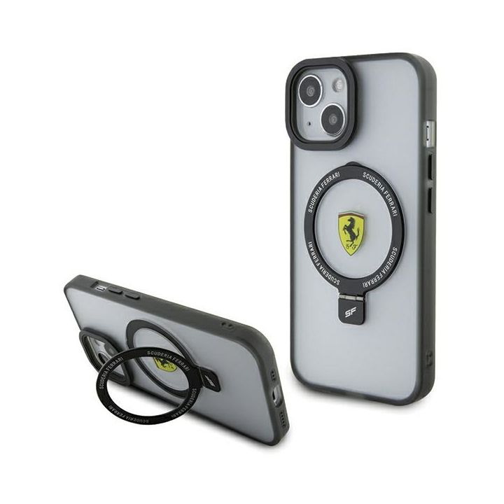 Ferrari FEHMP15SUSCAH iPhone 15 / 14 / 13 6.1" transparent hardcase Ring Stand 2023 Collection MagSafe na NearMe.pl