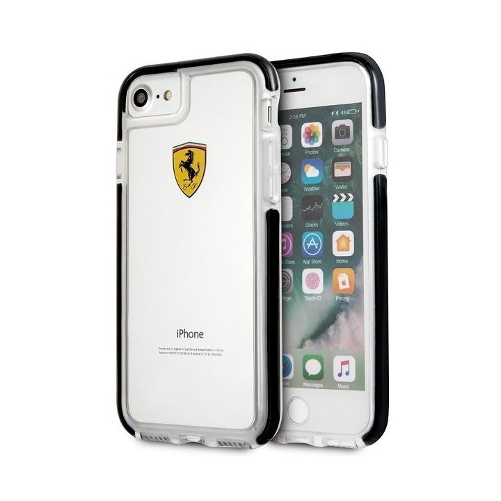 Ferrari Hardcase FEGLHCP7BK iPhone 7/8SE 2020 / SE 2022 Shockproof transparent black na NearMe.pl