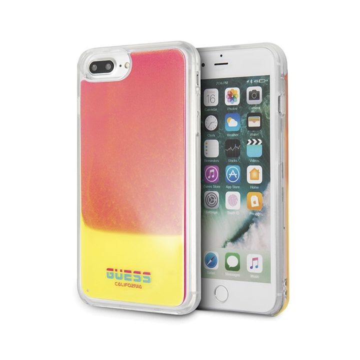 Guess GUHCI8LGLCPI iPhone 7/8 Plusróżowy/pink hard case California Glow in the dark na NearMe.pl