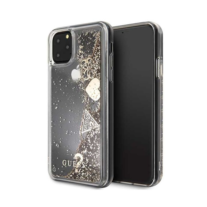 Guess GUHCN65GLHFLGO iPhone 11 Pro Max6,5" gold/złoty hard case Glitter Hearts na NearMe.pl