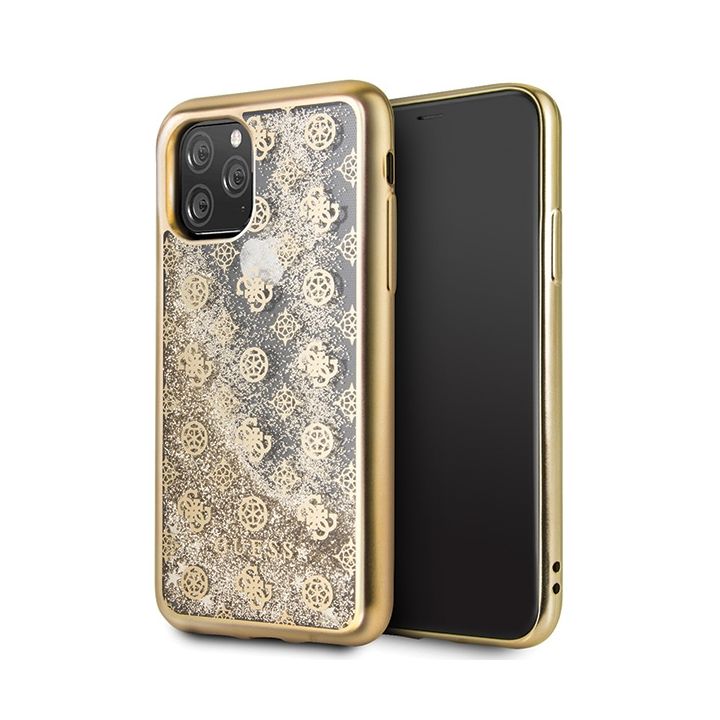 Guess GUHCN58PEOLGGO iPhone 11 Prozłoty/gold hard case 4G Peony Liquid Glitter na NearMe.pl