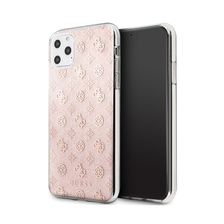 Guess GUHCN65TPERG iPhone 11 ProMax różowy/pink hard case 4G Peony Glitter na NearMe.pl