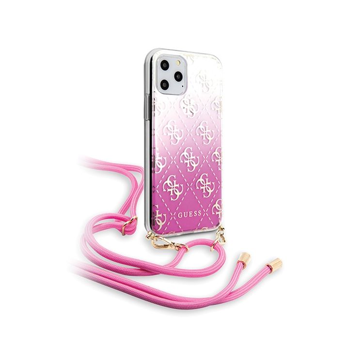 Guess GUHCN58WO4GPI iPhone 11 Pro różowy/pink hard case 4G Gradient na NearMe.pl