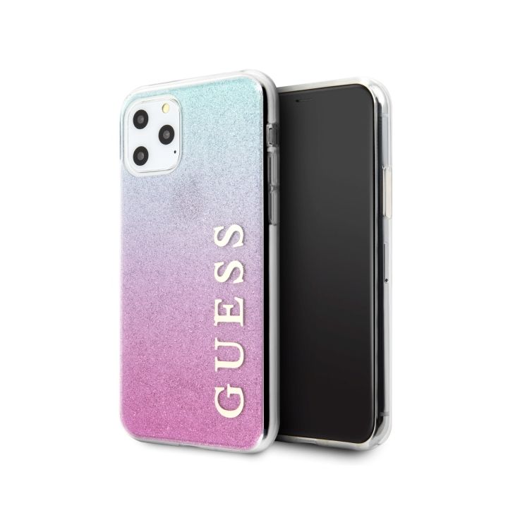 Guess GUHCN58PCUGLPBL iPhone 11 Proróżowo-niebieski/pink blue hard case Glitter Gradient na NearMe.pl