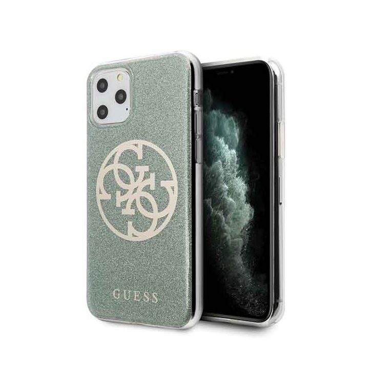 Guess GUHCN58PCUGLKA iPhone 11 Prokhaki hard case 4G Circle Glitter na NearMe.pl
