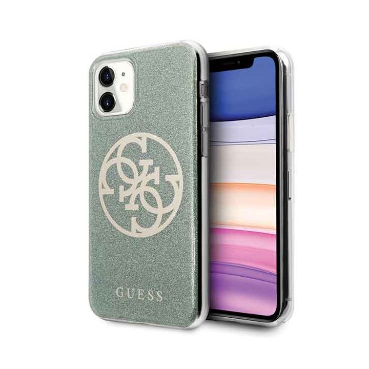 Guess GUHCN61PCUGLKA iPhone 11 6,1" / Xrkhaki hard case 4G Circle Glitter na NearMe.pl