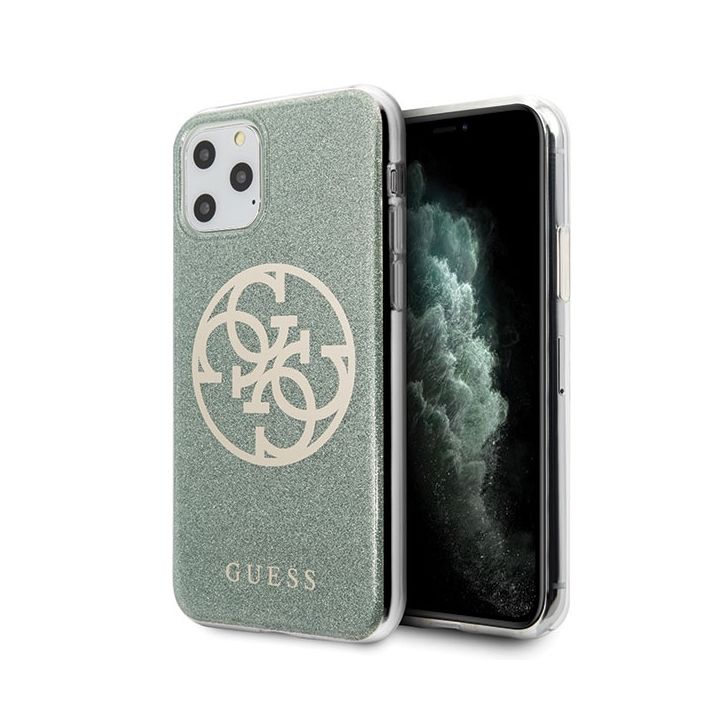 Guess GUHCN65PCUGLKA iPhone 11 Pro Maxkhaki hard case 4G Circle Glitter na NearMe.pl