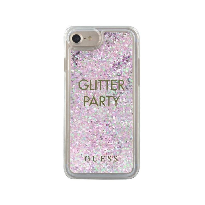 Guess GUHCP7GLUQPU iPhone 6/7/8/SE 2020 / SE 2022 fioletowy/purple hard case Liquid Glitter Party na NearMe.pl