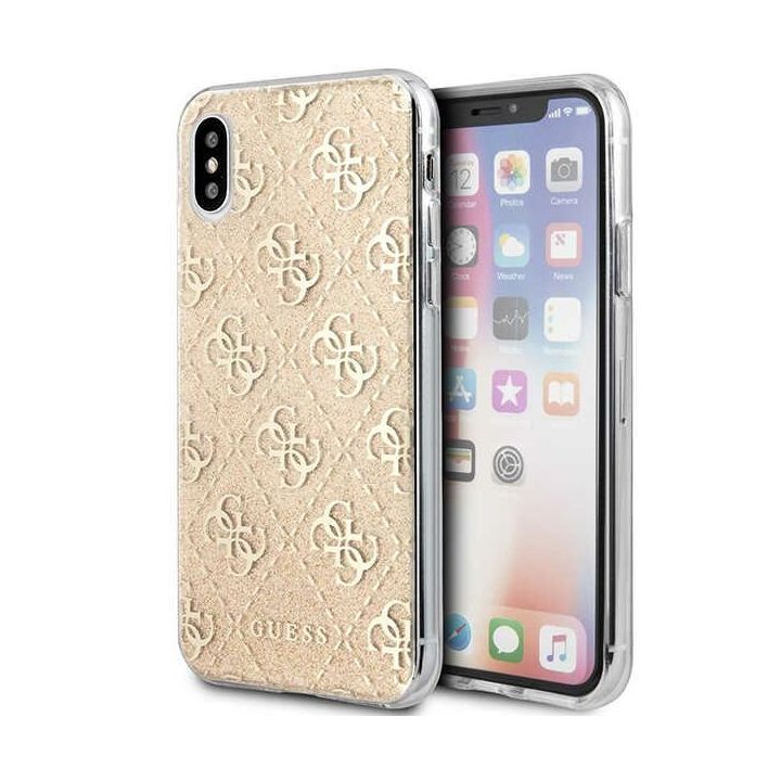 Guess GUHCPXPCU4GLGO iPhone X/Xszłoty/gold hard case 4G Glitter na NearMe.pl