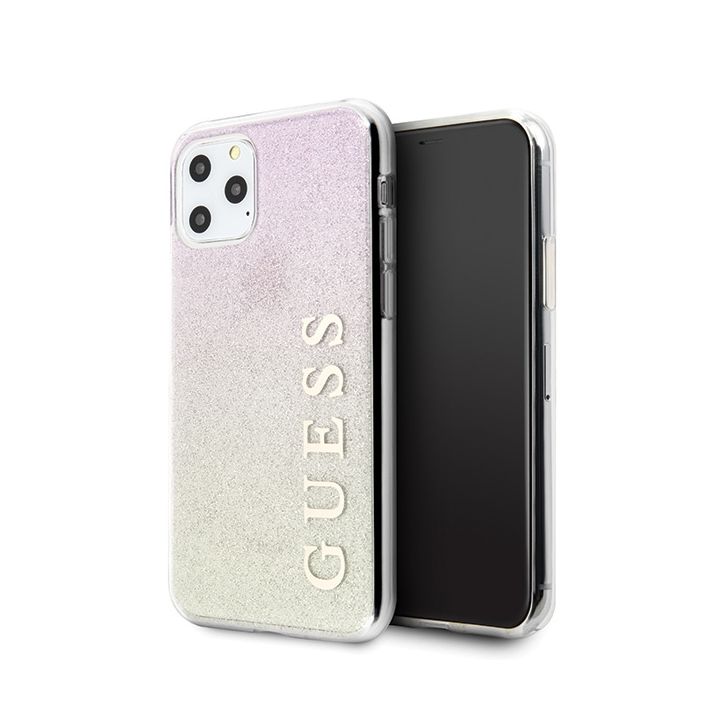 Guess GUHCN65PCUGLGPI iPhone 11 Pro Maxróżowo-złoty/gold pink hard case Gradient Glitter na NearMe.pl