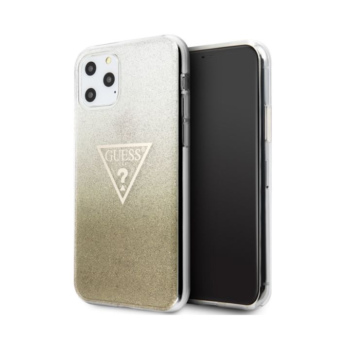 Guess GUHCN61SGTLGO iPhone 11 6,1" / Xrzłoty/gold hard case Glitter Triangle na NearMe.pl