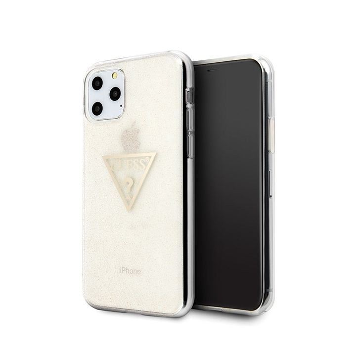 Guess GUHCN58SGTLGO iPhone 11 Pro złoty/gold hard case Glitter Triangle na NearMe.pl