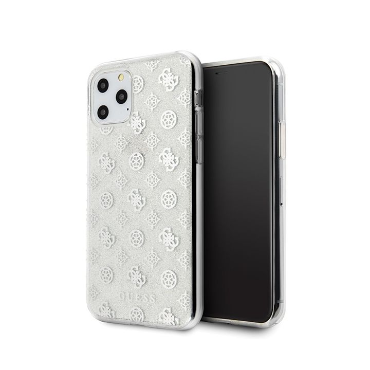 Guess GUHCN58TPESI iPhone 11 Prosrebrny/silver hard case 4G Peony Glitter na NearMe.pl