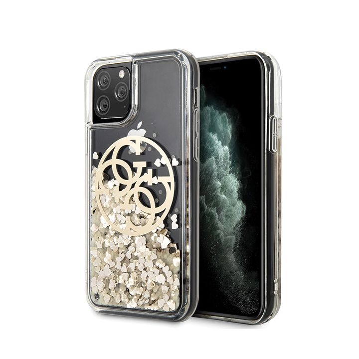 Guess GUHCN58LGGITDGO iPhone 11 Pro złoty/gold hard case Circle Liquid Glitter na NearMe.pl