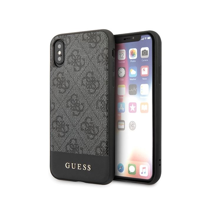 Guess GUHCPXG4GLGR iPhone X/Xsszary/grey hard case 4G Stripe Collection na NearMe.pl