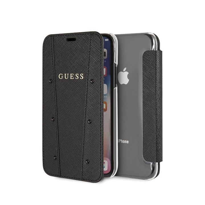 Guess GUFLBKPXKASABK iPhone X/Xsczarny/black book Kaia Saffiano na NearMe.pl