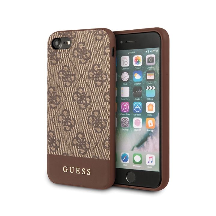 Guess GUHCI8G4GLBR iPhone 7/8/SE 2020/ SE 2022 brązowy/brown hard case 4G Stripe Collection na NearMe.pl
