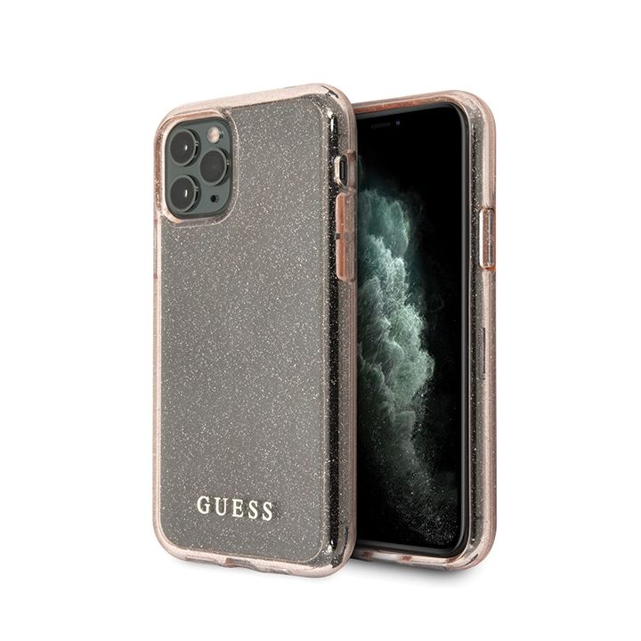 Guess GUHCN58PCGLPI iPhone 11 Proróżowy/pink hard case Glitter na NearMe.pl
