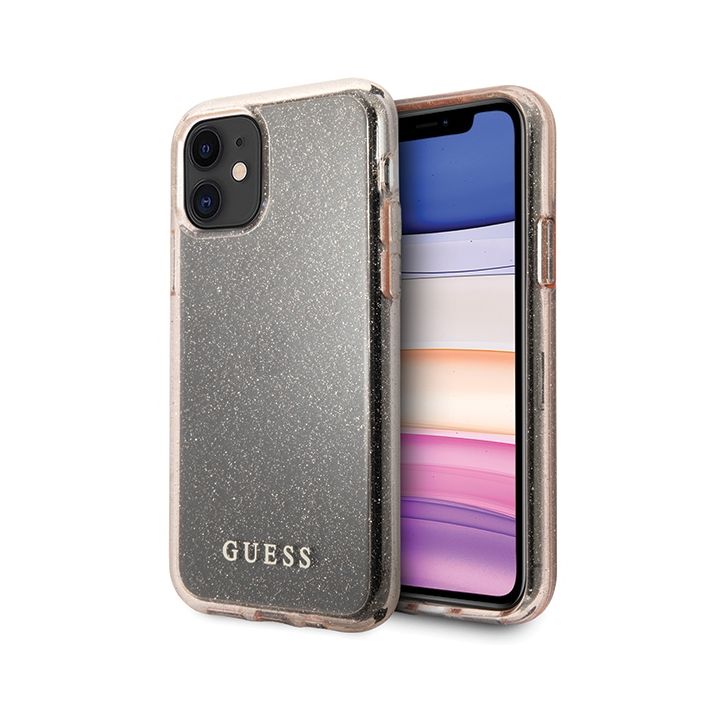 Guess GUHCN61PCGLPI iPhone 11 6,1" / Xrróżowy/pink hard case Glitter na NearMe.pl