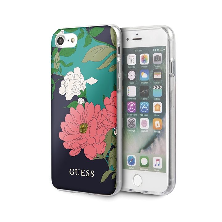 Guess GUHCI8PCUTRFL01 iPhone 7/8/SE 2020SE 2022 czarny/black N°1 Flower Collection Shiny na NearMe.pl