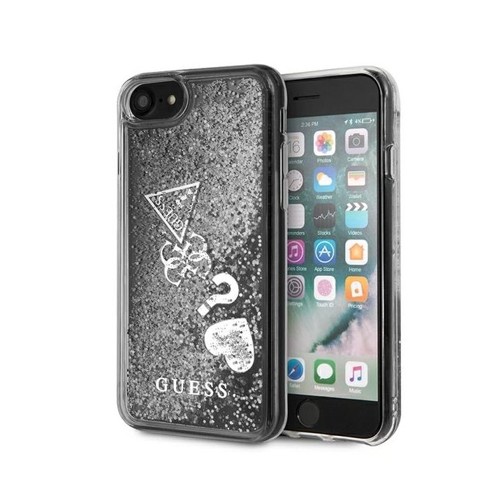 Guess GUOHCI8GLHFLSI iPhone 7/8/SE 2020/SE 2022 srebrny/silver hardcase Glitter Charms na NearMe.pl