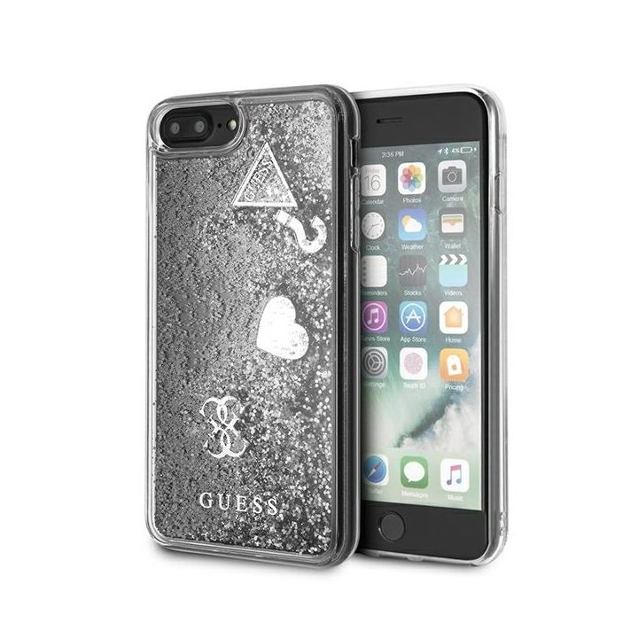 Guess GUOHCI8LGLHFLSI iPhone 7/8 Plussrebrny/silver hardcase Glitter Charms na NearMe.pl