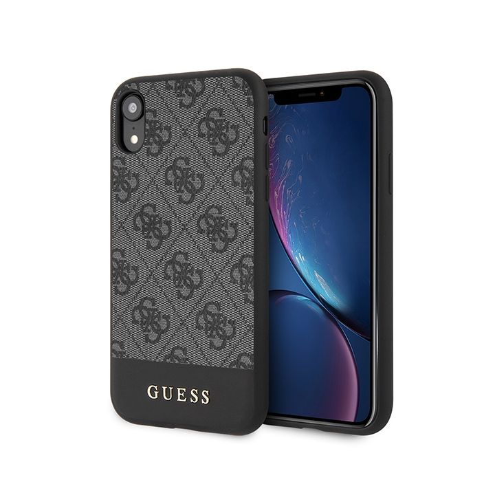 Guess GUHCI61G4GLGR iPhone Xrszary/grey hardcase 4G Stripe Collection na NearMe.pl