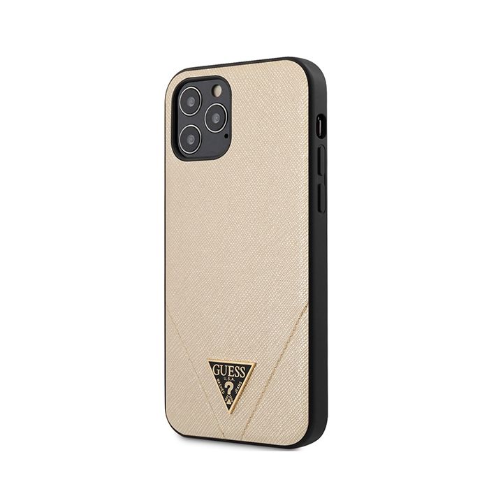 Guess GUHCP12MVSATMLLG iPhone12/12 Pro 6,1" złoty/light gold hardcase Saffiano na NearMe.pl
