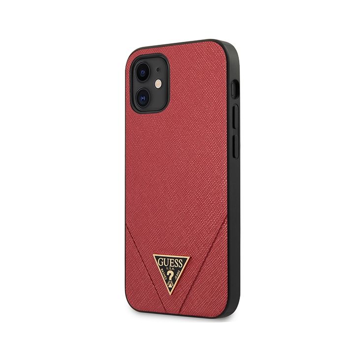 Guess GUHCP12SVSATMLRE iPhone12 mini 5,4" czerwony/red hardcase Saffiano na NearMe.pl
