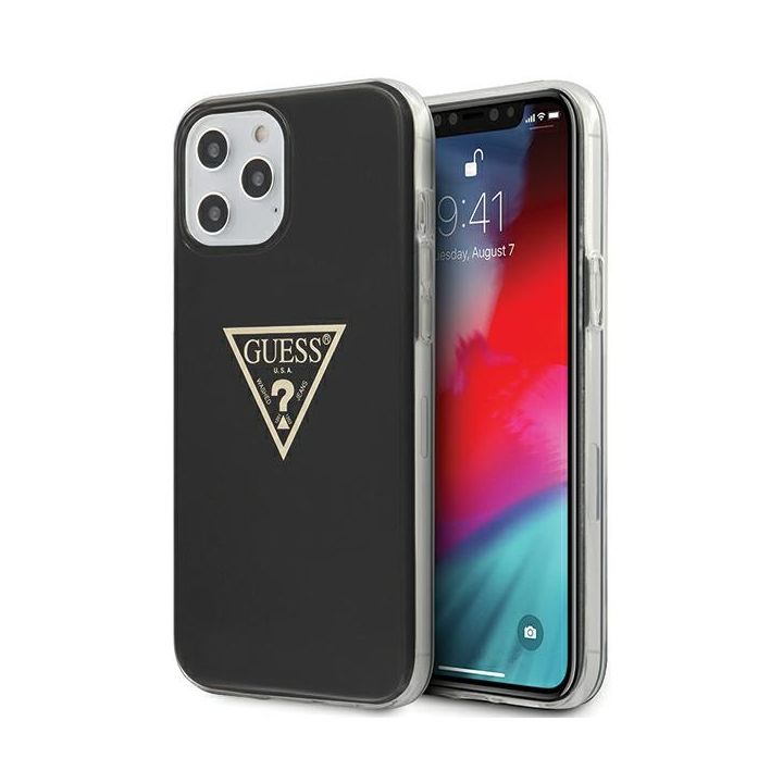 Guess GUHCP12LPCUMPTBK iPhone12 Pro Max 6,7" czarny/black hardcase Metallic Collection na NearMe.pl