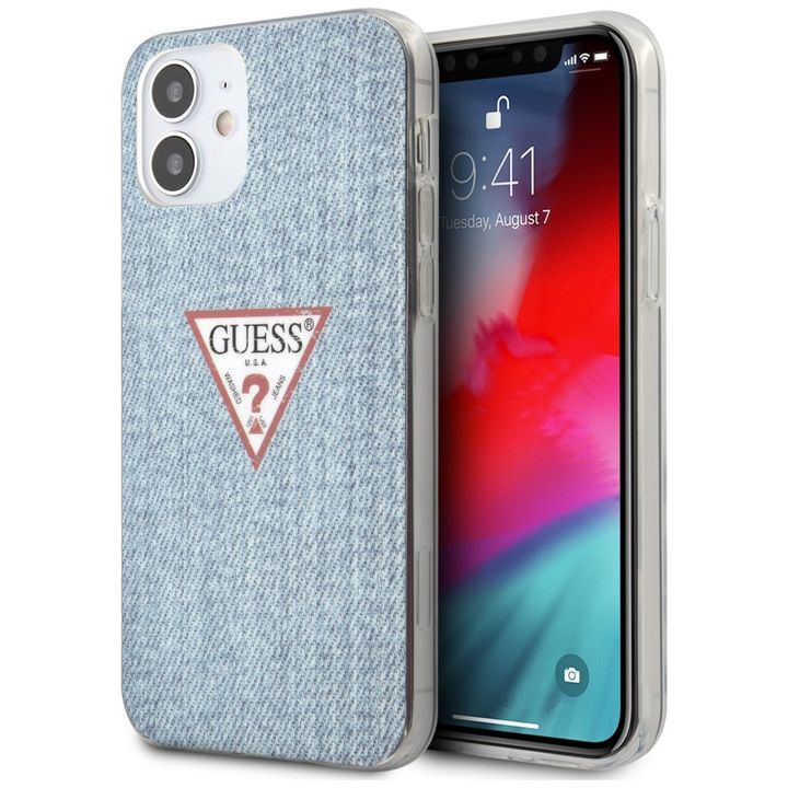Guess GUHCP12SPCUJULLB iPhone12 mini 5,4" niebieski/light blue hardcase Jeans Collection na NearMe.pl