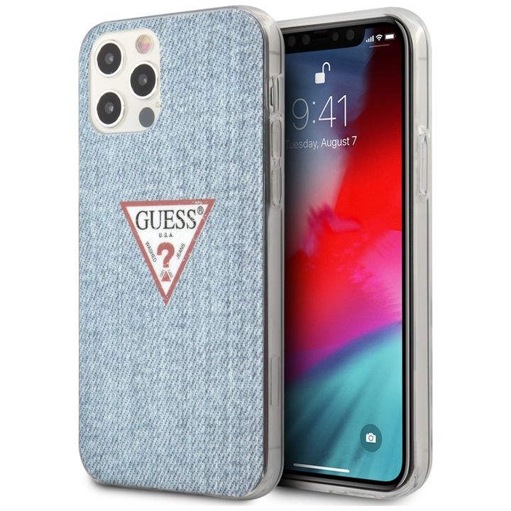 Guess GUHCP12LPCUJULLB iPhone12 Pro Max 6,7"  niebieski/light blue hardcase Jeans Collection na NearMe.pl