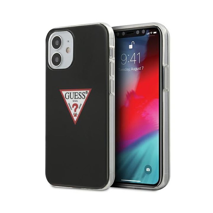 Guess GUHCP12SPCUCTLBK iPhone12 mini 5,4" czarny/black hardcase Triangle Collection na NearMe.pl