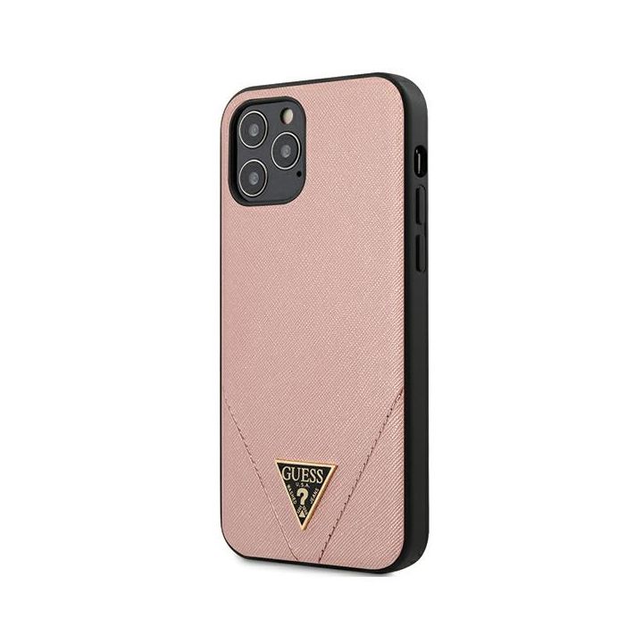 Guess GUHCP12MVSATMLPI iPhone12/12 Pro 6,1" różowy/pink hardcase Saffiano na NearMe.pl