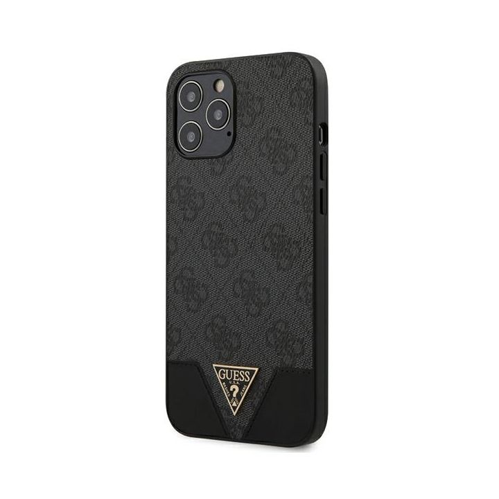 Guess GUHCP12LPU4GHBK iPhone12 Pro Max 6,7" szary/grey hardcase 4G Triangle Collection na NearMe.pl