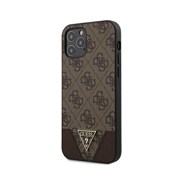 Guess GUHCP12MPU4GHBR iPhone12/12 Pro 6,1" brązowy/brown hardcase 4G Triangle Collection na NearMe.pl