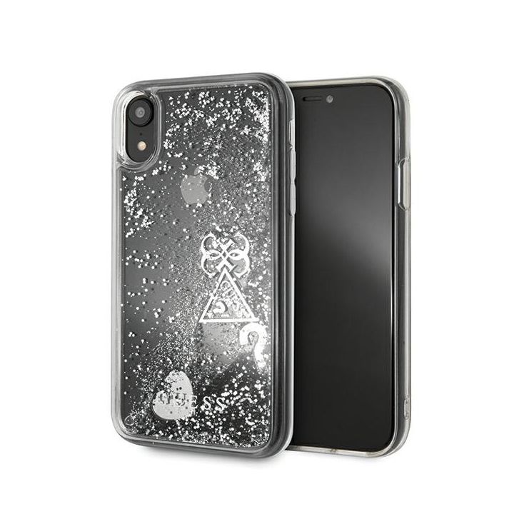 Guess GUOHCI61GLHFLSI iPhone Xrsrebrny/silver hardcase Glitter Charms na NearMe.pl