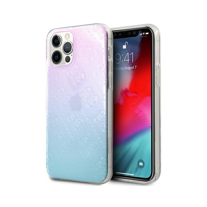 Guess GUHCP12L3D4GGBP iPhone 12 Pro Max6,7" niebiesko-różowy/blue&pink hardcase 4G 3D Pattern Collection na NearMe.pl